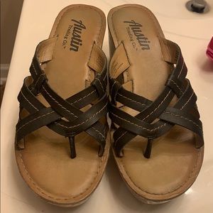 Austin & Co | Adorable Wedge | Color: Tan/Black